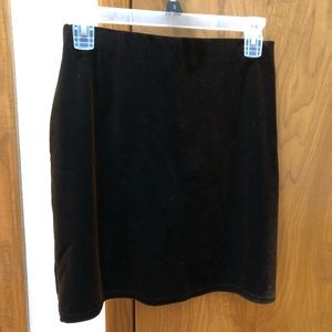 Vintage Luly K dark brown velvet mini skirt juniors 7 made in USA
